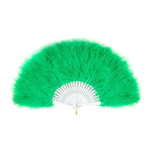 Éventail à main moelleux rempli de plumes